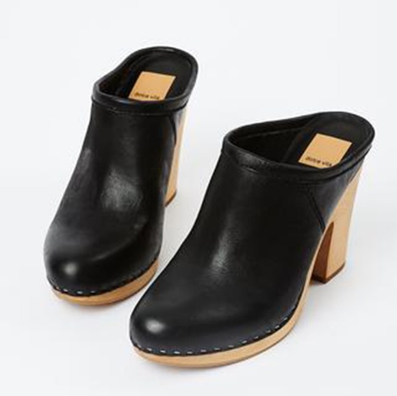 Dolce Vita Shoes - NEW Dolce Vita Ackley Leather Clogs Black 7.5
